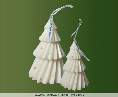 Jogo de Velas Decorativas Pinheirinho de Natal | Westwing