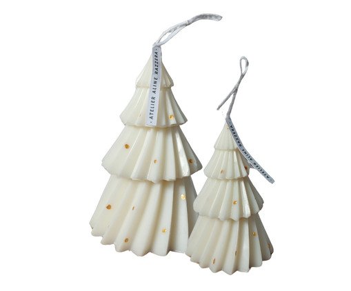 Jogo de Velas Decorativas Pinheirinho de Natal, white | WestwingNow