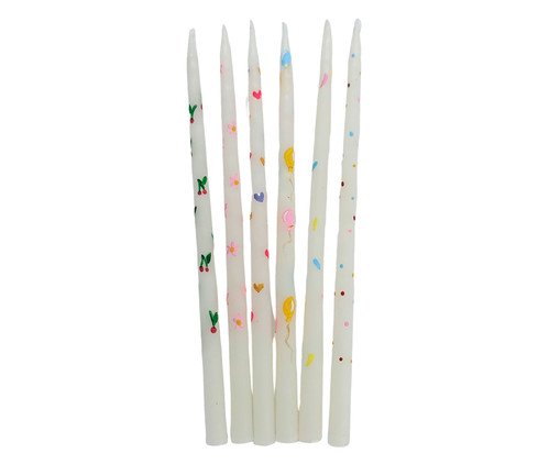 Jogo de Mini Velas de Aniversário, white | WestwingNow