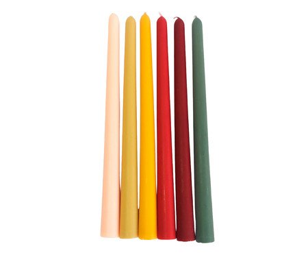 Jogo de Velas para Castiçal Mix and Match Vermelho | Westwing