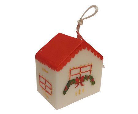 Vela Decorativa Casinha de Natal Vermelha | Westwing