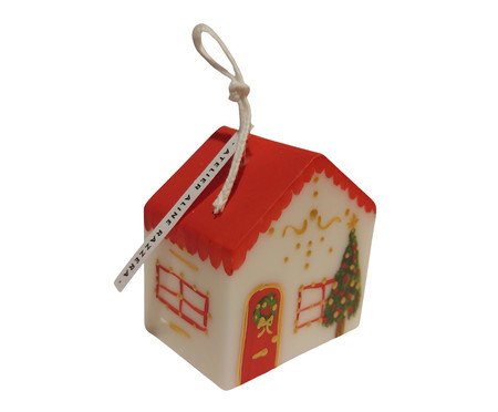 Vela Decorativa Casinha de Natal Vermelha | Westwing