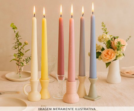 Jogo de Velas para Castiçal Mix and Match Soft | Westwing