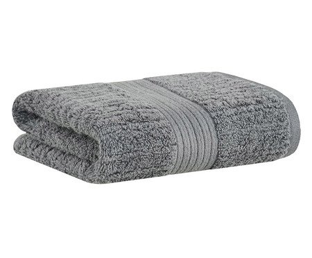 Jogo de Toalhas Fio Penteado Canelado Banho Cinza | Westwing