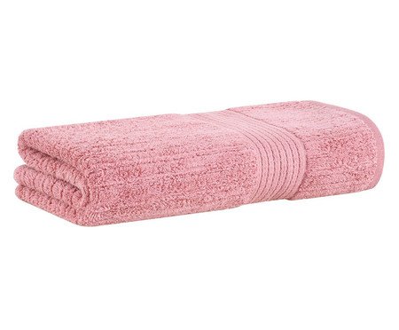 Jogo de Toalhas Fio Penteado Canelado Gigante Rosa Pétala | Westwing