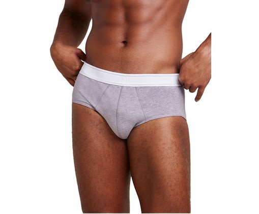 Cueca Slip em Algodão Cinza Mescla, Colorido | WestwingNow