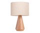Abajur com Cúpula Bouclê Areia Garabe Cônico Castanho, wood pattern | WestwingNow
