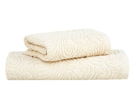 Jogo de Toalhas Liz Extra Soft Bege 2 peças | Westwing