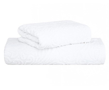 Jogo de Toalhas Liz Extra Soft Branco 2 peças | Westwing