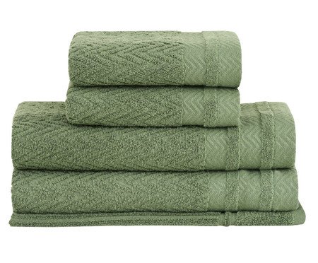 Jogo de Toalhas Soul Extra Soft Verde 5 peças | Westwing