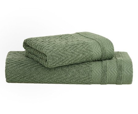 Jogo de Toalhas Soul Extra Soft Verde 2 peças | Westwing