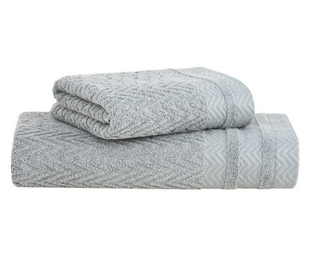 Jogo de Toalhas Soul Extra Soft Cinza 2 peças | Westwing
