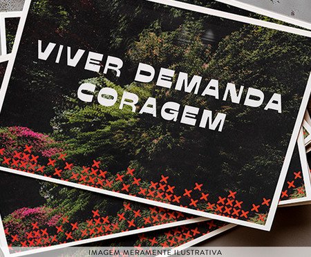 Cartaz Decorativo Viver Demanda Coragem Branco | Westwing