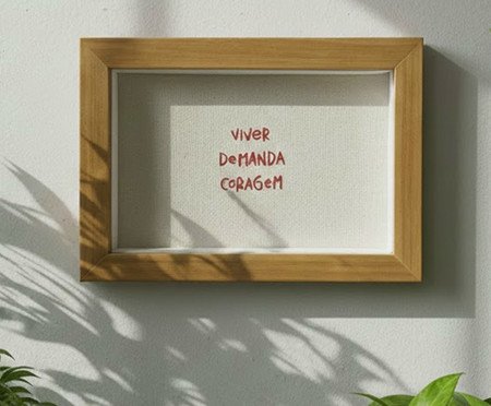 Quadro Viver Demanda Coragem Vermelho | Westwing