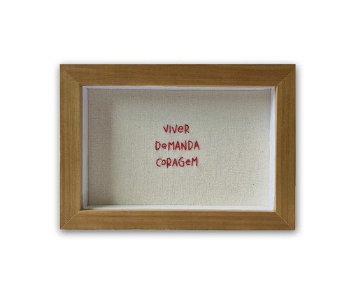 Quadro Viver Demanda Coragem Vermelho, red | WestwingNow