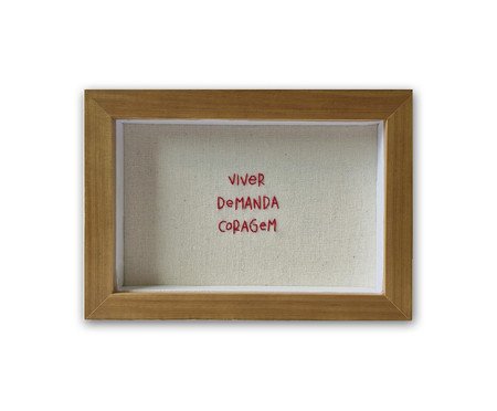 Quadro Viver Demanda Coragem Vermelho | Westwing