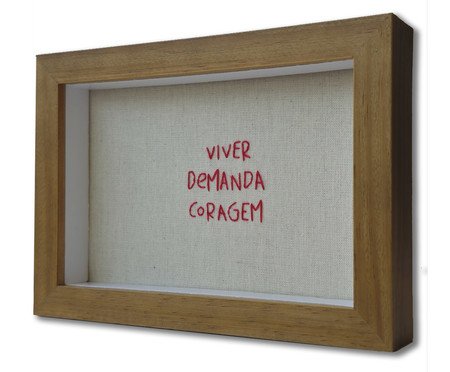 Quadro Viver Demanda Coragem Vermelho | Westwing