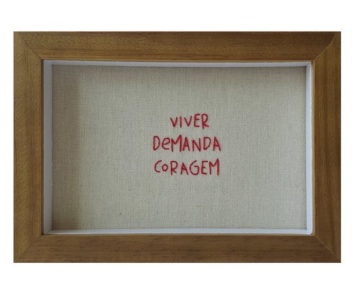 Quadro Viver Demanda Coragem Vermelho, red | WestwingNow