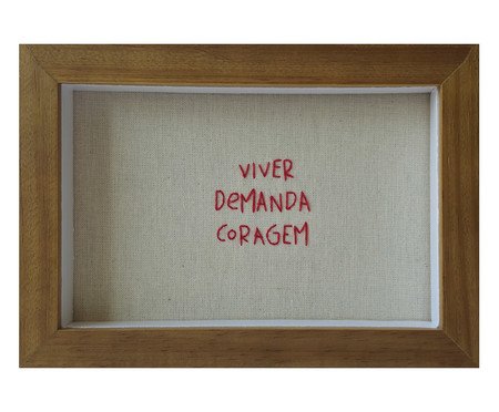 Quadro Viver Demanda Coragem Vermelho | Westwing