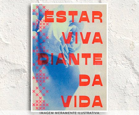 Cartaz Decorativo Diante da Vida Vermelho | Westwing