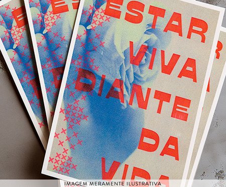 Cartaz Decorativo Diante da Vida Vermelho | Westwing