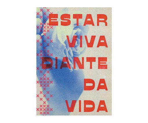 Cartaz Decorativo Diante da Vida Vermelho, red | WestwingNow