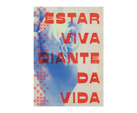 Cartaz Decorativo Diante da Vida Vermelho | Westwing