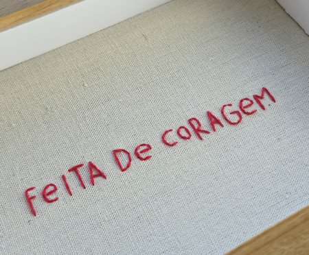 Quadro Feita de Coragem Vermelho | Westwing