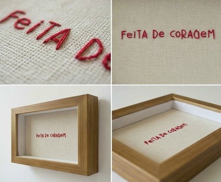 Quadro Feita de Coragem Vermelho | Westwing