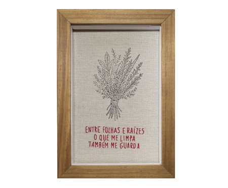 Quadro Entre Folha e Raizes Vermelho | Westwing