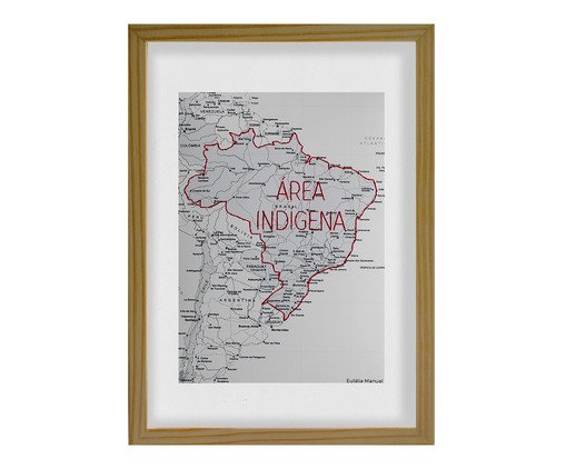 Quadro Área Indígena Vermelho, red | WestwingNow