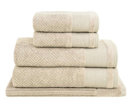 Jogo de Toalhas Kyoto Bege 5 peças | Westwing