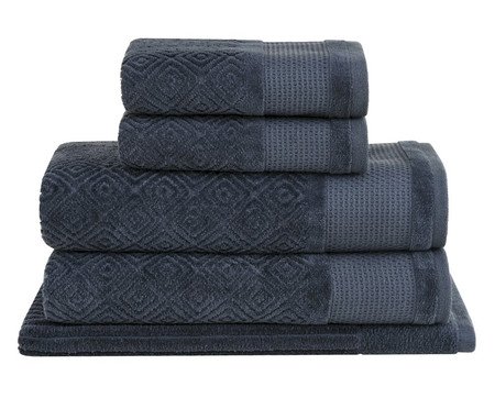 Jogo de Toalhas Kyoto Azul 5 peças | Westwing
