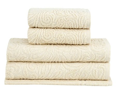 Jogo de Toalhas Liz Extra Soft Bege 5 peças | Westwing