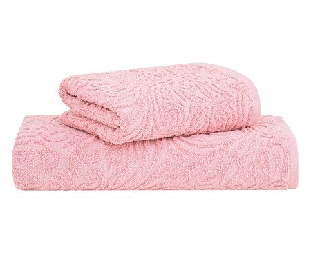 Jogo de Toalhas Liz Extra Soft Rosa 2 peças | Westwing
