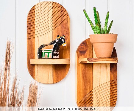 Prateleira Teca Duo | Westwing