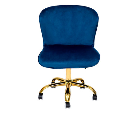 Cadeira de Escritório em Veludo Danish - Azul | WestwingNow