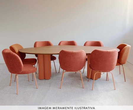 Mesa de Jantar Maxi Grande Terracota | Westwing