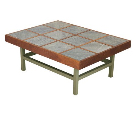 Mesa de Centro Madero Médio Verde e Verde | Westwing