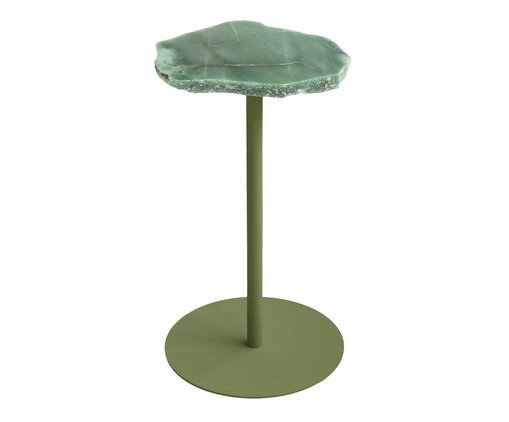 Mesa Lateral Flutuante Pedra Quartzo Verde - Alumínio, green | WestwingNow