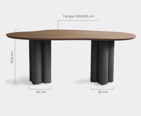 Mesa de Jantar Maxi Média Preto | Westwing