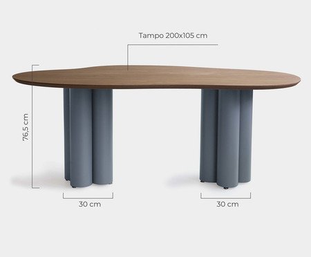 Mesa de Jantar Maxi Média Azul | Westwing