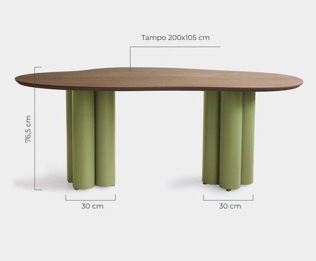 Mesa de Jantar Maxi Média Verde | Westwing