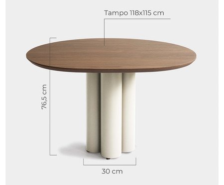 Mesa de Jantar Maxi Pequena Porcelana | Westwing