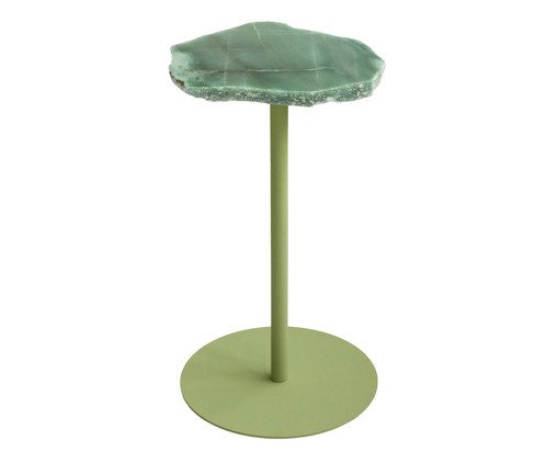 Mesa Lateral Flutuante Pedra Quartzo Verde - Aço, green | WestwingNow
