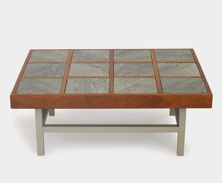 Mesa de Centro Madero Médio Verde e Taupe | Westwing
