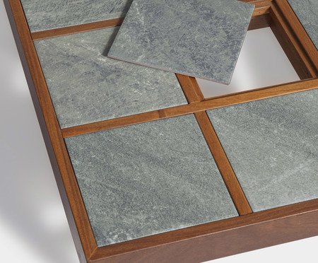 Mesa de Centro Madero Médio Verde e Taupe | Westwing