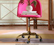 Cadeira de Escritório em Veludo Beetle - Pink, Pink | WestwingNow