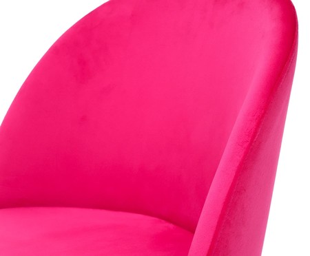 Cadeira de Escritório em Veludo Beetle - Pink | WestwingNow