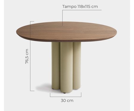 Mesa de Jantar Maxi Pequena Taupe | Westwing